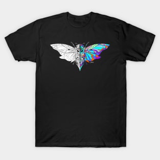 mothman monster in death cicada pattern art ecopop T-Shirt